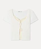 MIXXO MIXXO T-Shirt Frill Tank Top Cardigan S