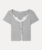 MIXXO MIXXO T-Shirt Frill Tank Top Cardigan S