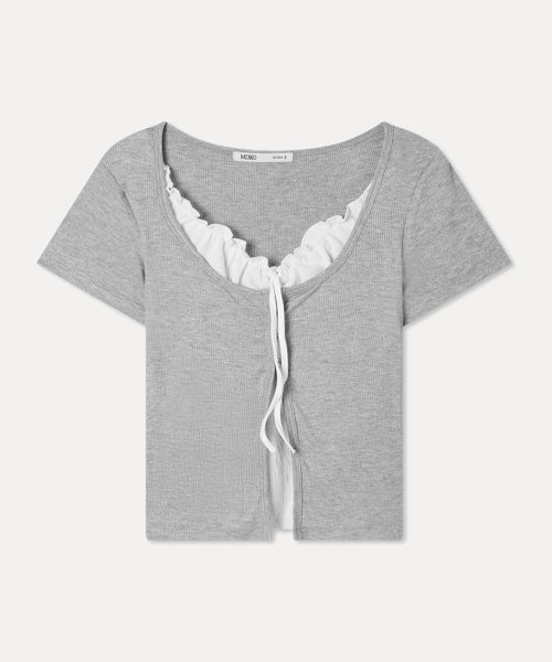 MIXXO MIXXO T-Shirt Frill Tank Top Cardigan S