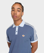 ADIDAS ADIDAS Waffle Knit Polo Shirt - Blue