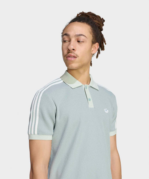 ADIDAS ADIDAS Waffle Knit Polo Shirt - Wonder Sage