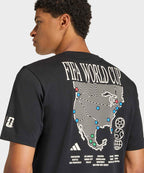 ADIDAS World Cup Map Graphic T-Shirt - Black