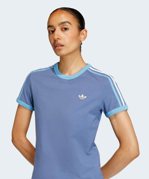ADIDAS ADIDAS 3-Stripe Slim T-shirt - Blue