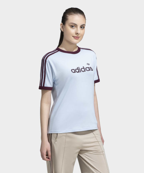 ADIDAS ADIDAS T-Shirt - Crystal Sky/Maroon