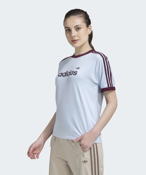 ADIDAS ADIDAS T-Shirt - Crystal Sky/Maroon