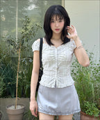MIXXO MIXXO Frill Cap Sleeve Blouse S