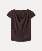 MIXXO MIXXO Cowl Neck Short Sleeve Blouse S