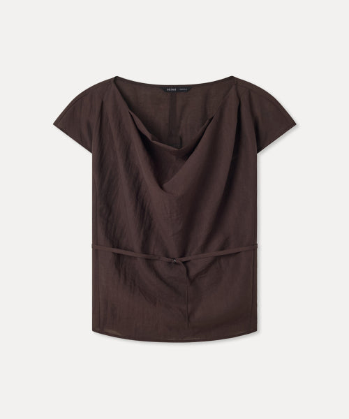MIXXO MIXXO Cowl Neck Short Sleeve Blouse S