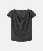 MIXXO MIXXO Cowl Neck Short Sleeve Blouse S