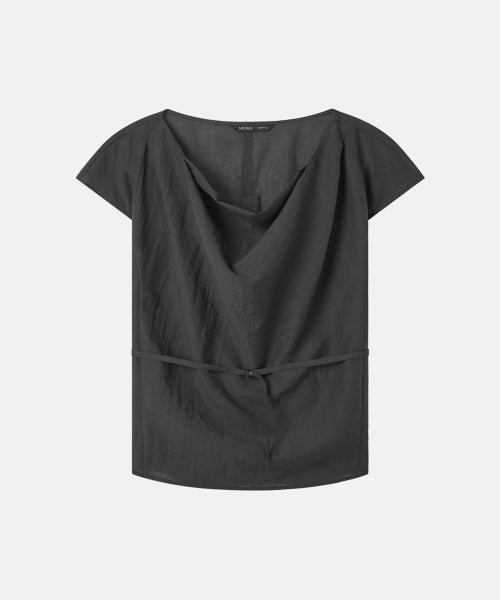 MIXXO MIXXO Cowl Neck Short Sleeve Blouse S