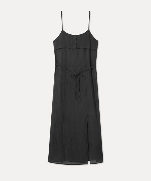 MIXXO MIXXO Button-up See-through Long Dress - Size S/C