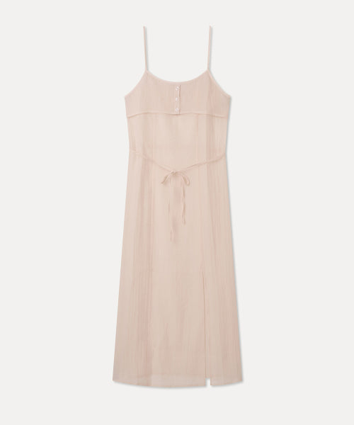 MIXXO MIXXO Button-up See-through Long Dress - Size S/C