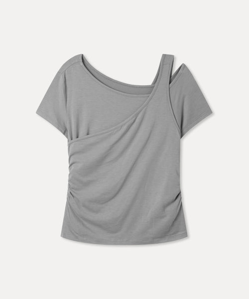 MIXXO MIXXO T-Shirt Uncut Layered Short-Sleeved C