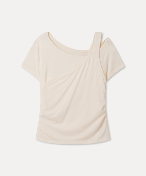 MIXXO MIXXO T-Shirt Uncut Layered Short-Sleeved C