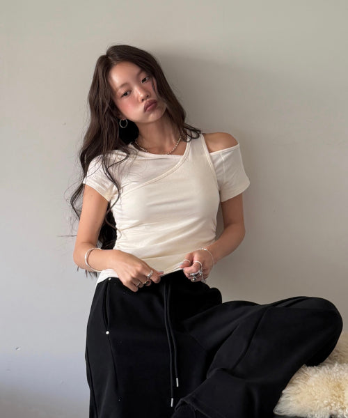 MIXXO MIXXO T-Shirt Uncut Layered Short-Sleeved C