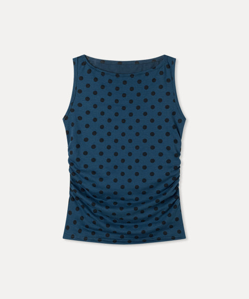 MIXXO MIXXO T-Shirt Dot Boat Neck Sleeveless