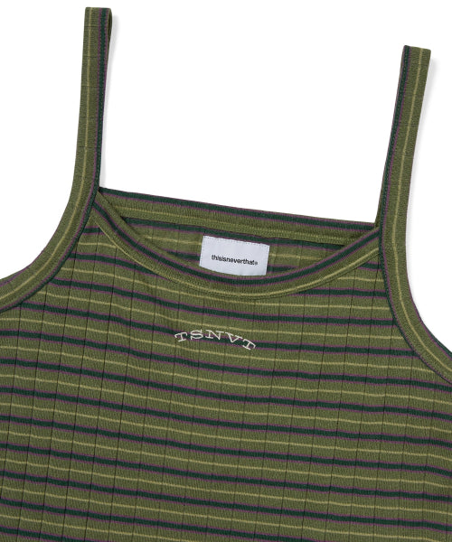 THISISNEVERTHAT THISISNEVERTHAT Sleeveless Striped W Top Green
