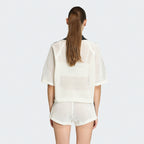 ADIDAS ADIDAS Knit Crochet Polo - White