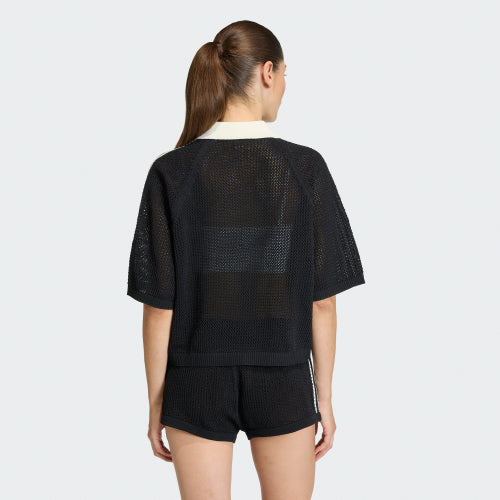 ADIDAS ADIDAS Knit Crochet Polo - Black