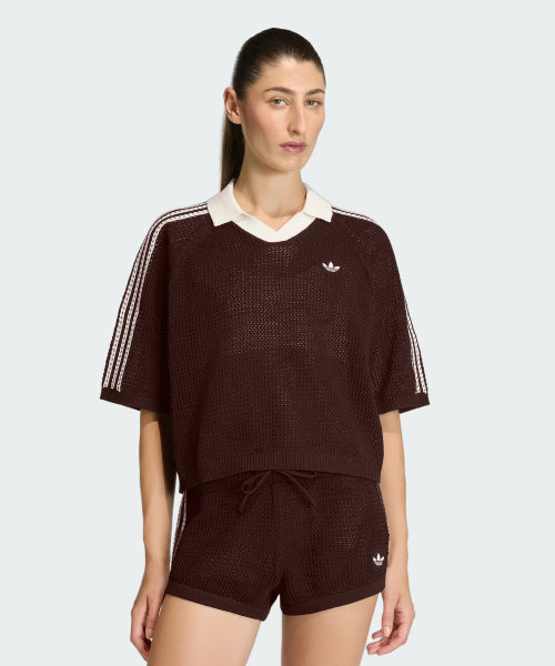 ADIDAS ADIDAS Knit Crochet Polo - Size M