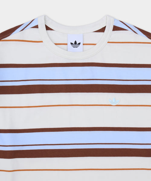 ADIDAS ADIDAS Summer Glow Stripe Tee - White