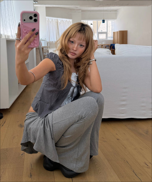 MIXXO MIXXO Shirring Layered Banding Pants (C)