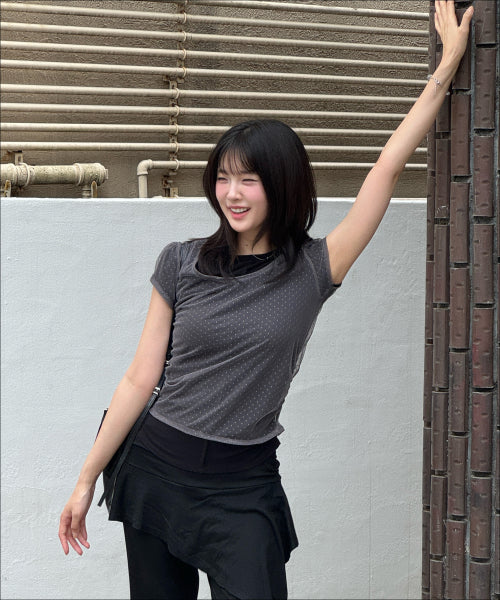 MIXXO MIXXO Shirring Layered Banding Pants (C)