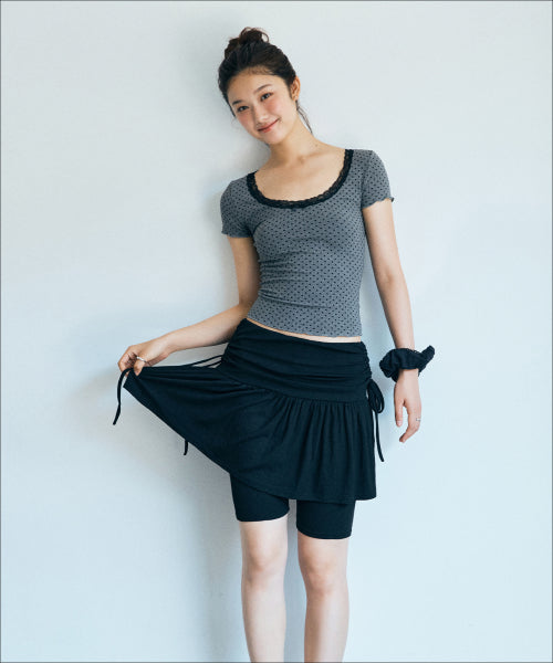 MIXXO MIXXO Shirring Banding Miniskirt S