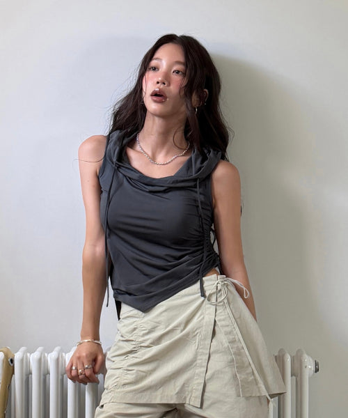 MIXXO MIXXO Sleeveless Hoodie T-Shirt C