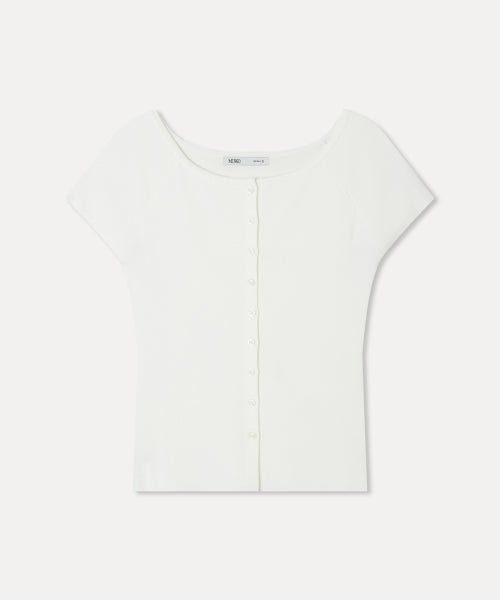 MIXXO MIXXO Cardigan Boat Neck Cap Sleeve