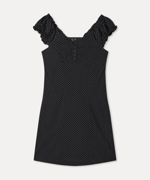 MIXXO MIXXO Puff Sleeve Mini Dress (C)