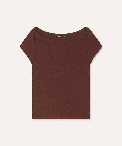MIXXO MIXXO T-Shirt Boat Neck Cap Sleeve