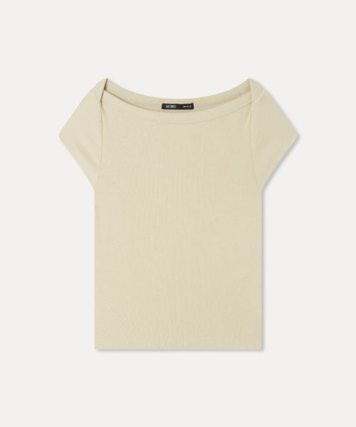 MIXXO MIXXO T-Shirt Boat Neck Cap Sleeve