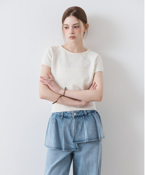 MIXXO MIXXO Cap Sleeve Short Sleeve Knit C