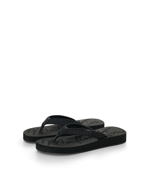 MATIN KIM MATIN KIM Denim Loop Flip Flop in Black