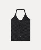 MIXXO MIXXO T-Shirt Dot Halter Button Sleeveless