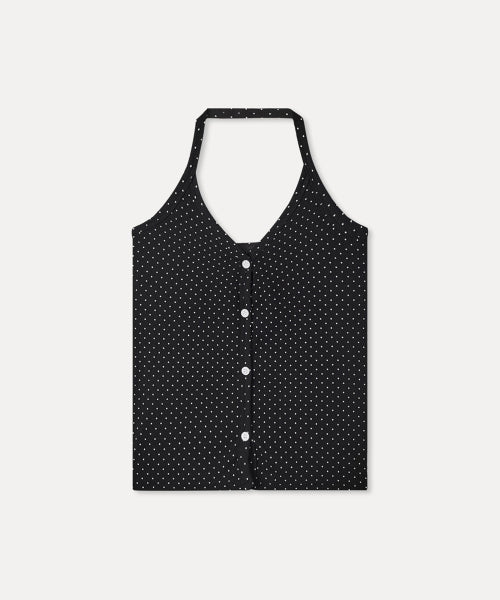 MIXXO MIXXO T-Shirt Dot Halter Button Sleeveless