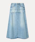 MIXXO MIXXO Layered Denim Long Skirt