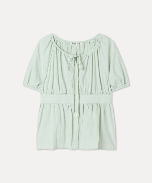 MIXXO MIXXO Shirt Tie Shirring Blouse