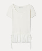 MIXXO MIXXO Frill Layered Short Sleeve Knit Women