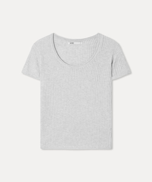 MIXXO MIXXO Scoop Neck See-Through Knitwear S