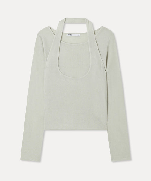 MIXXO MIXXO Halterneck Layered Knit Women