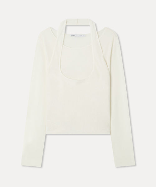 MIXXO MIXXO Halterneck Layered Knit Women