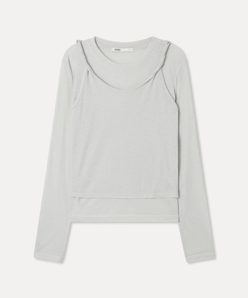MIXXO MIXXO Twisted Layered Long Sleeve T-Shirt
