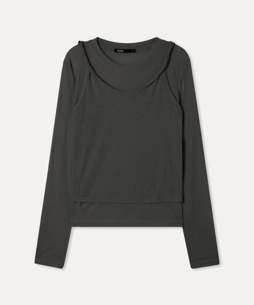 MIXXO MIXXO Twisted Layered Long Sleeve T-Shirt
