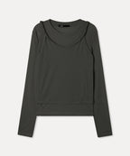MIXXO MIXXO Twisted Layered Long Sleeve T-Shirt