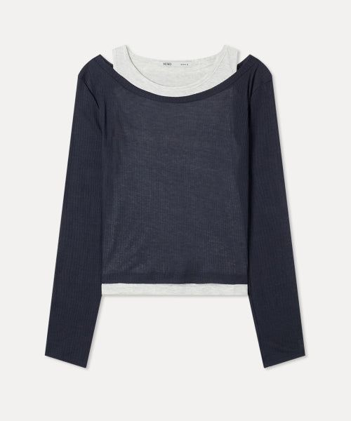 MIXXO MIXXO T-Shirt Layered Long-Sleeved C