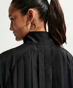 NIKE NIKE Sportswear Oversized Long Sleeve Pleated Mini Dress - Black