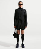 NIKE NIKE Sportswear Oversized Long Sleeve Pleated Mini Dress - Black
