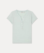 MIXXO MIXXO Henley Neck Deep V Short Sleeve Knit C